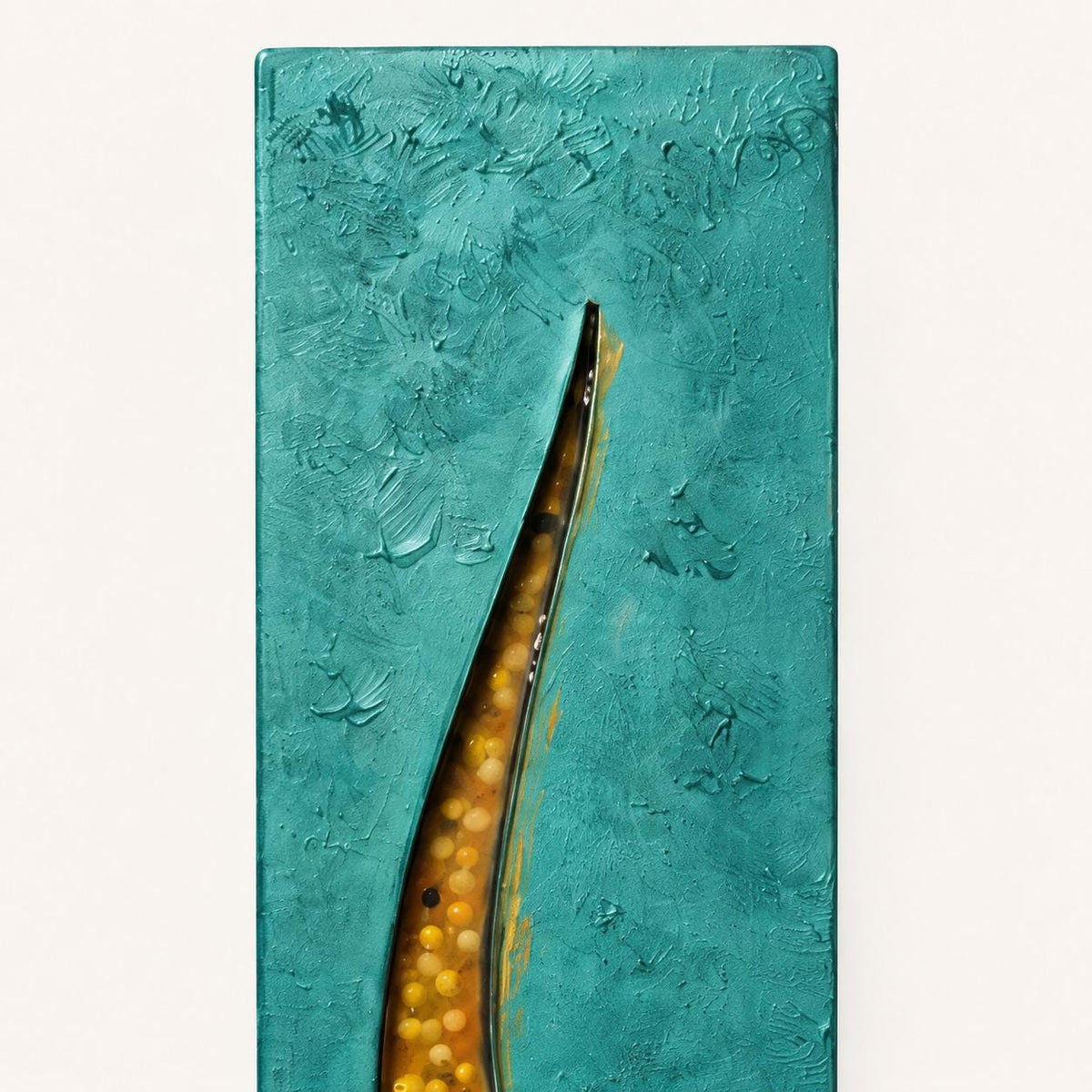Golden Passage — 36″ Resin-Filled Wood Wall Art