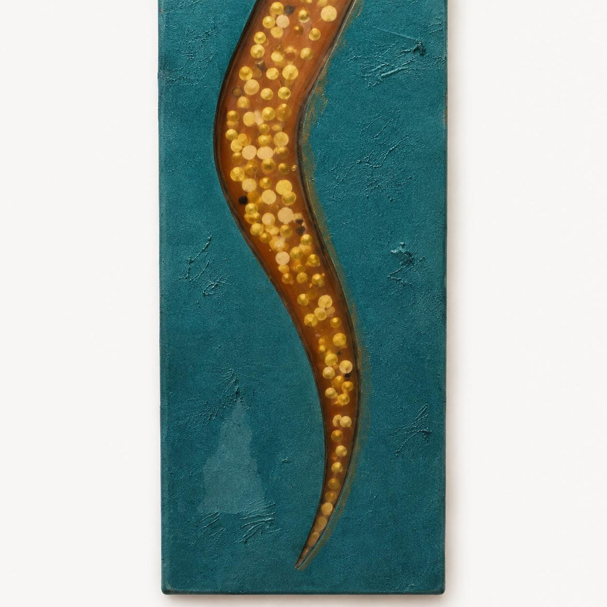 Golden Passage — 36″ Resin-Filled Wood Wall Art