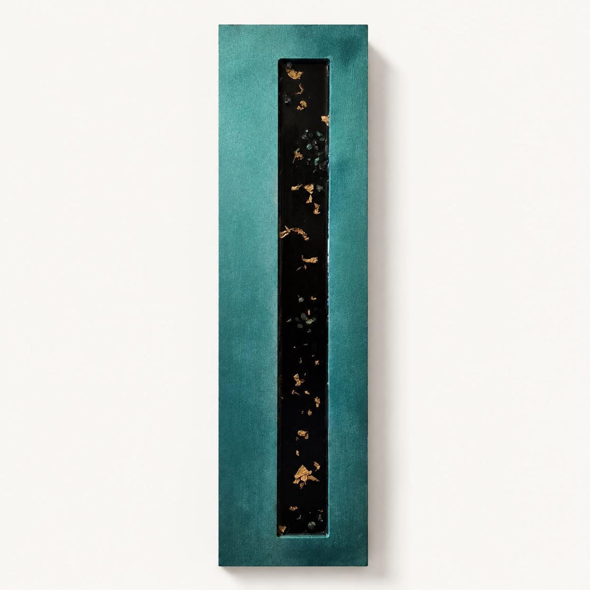 Midnight Current — 24″ Resin-Filled Wood Wall Art