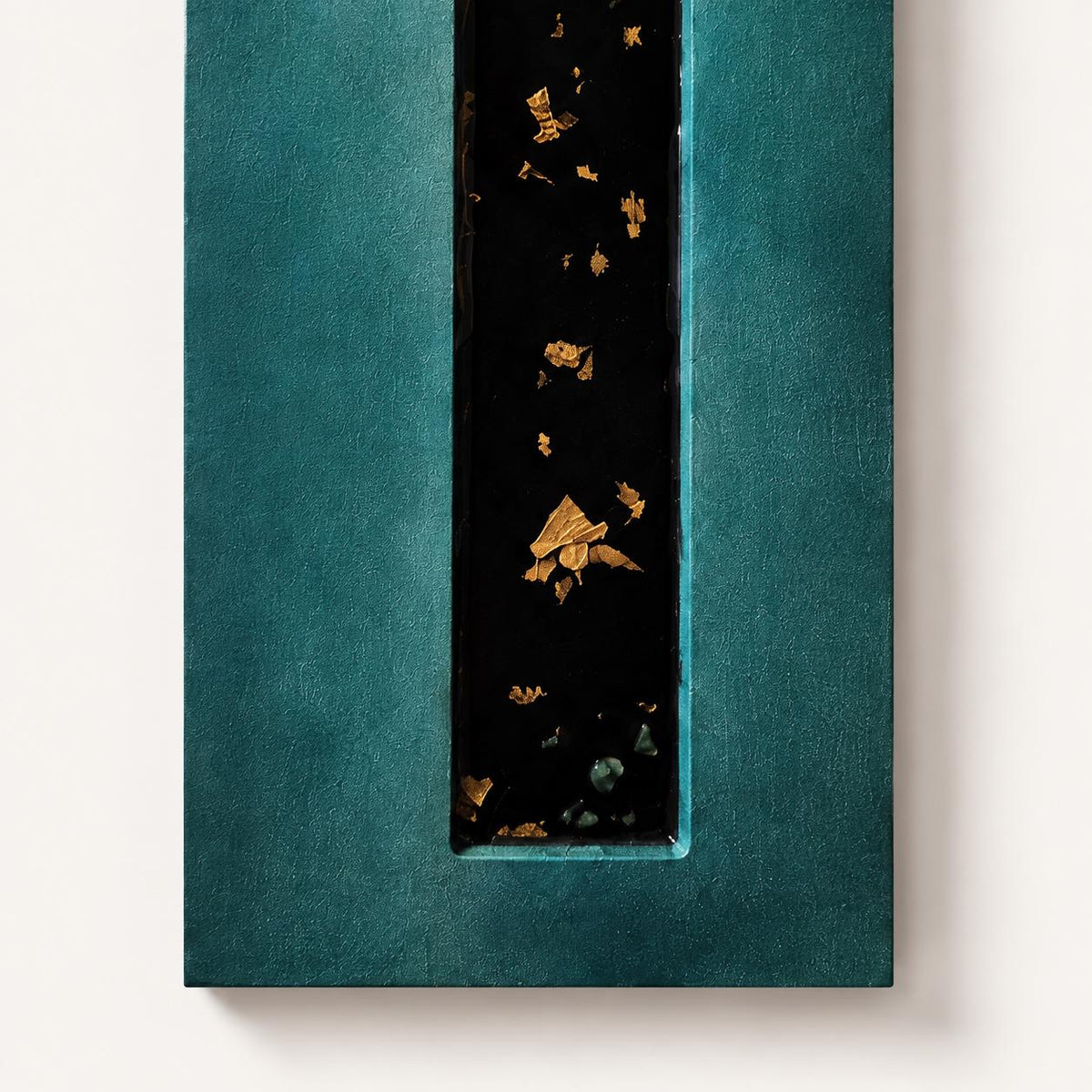 Midnight Current — 24″ Resin-Filled Wood Wall Art