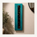 24″ Resin-Filled Wood Wall Art — Teal, Copper Leaf & Crushed Glass
